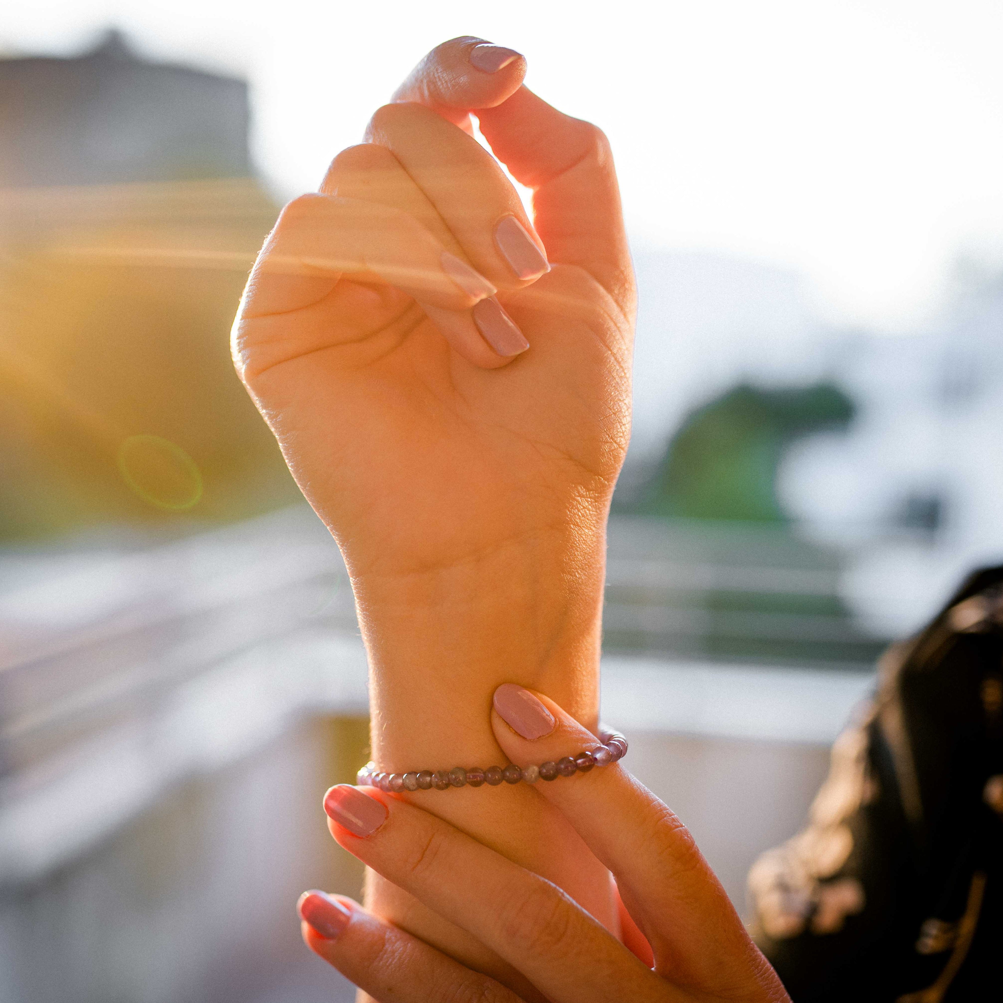 Amethystquarz Armband - Ich ruhe in mir