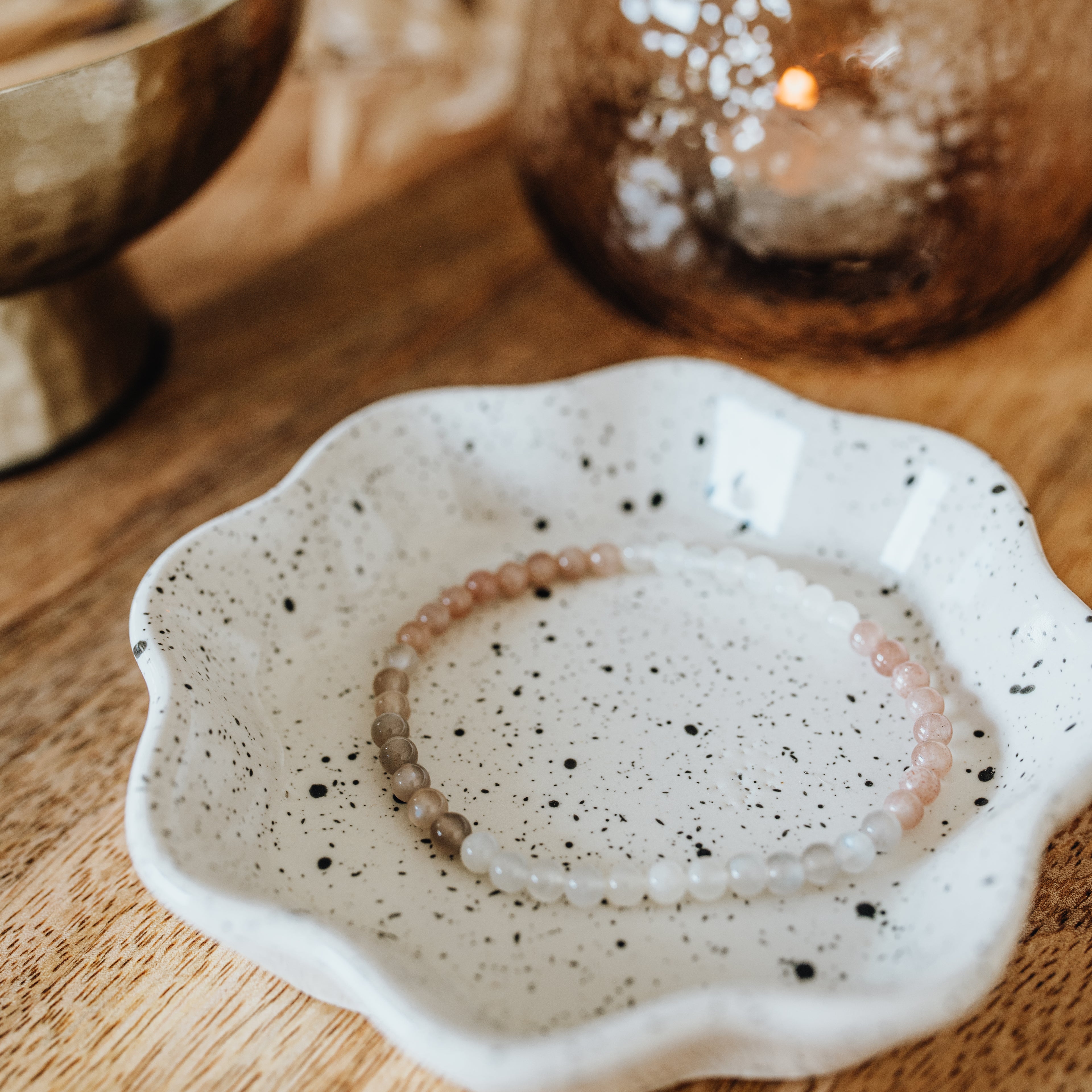 Bunter Mondstein Armband - Ich lass los