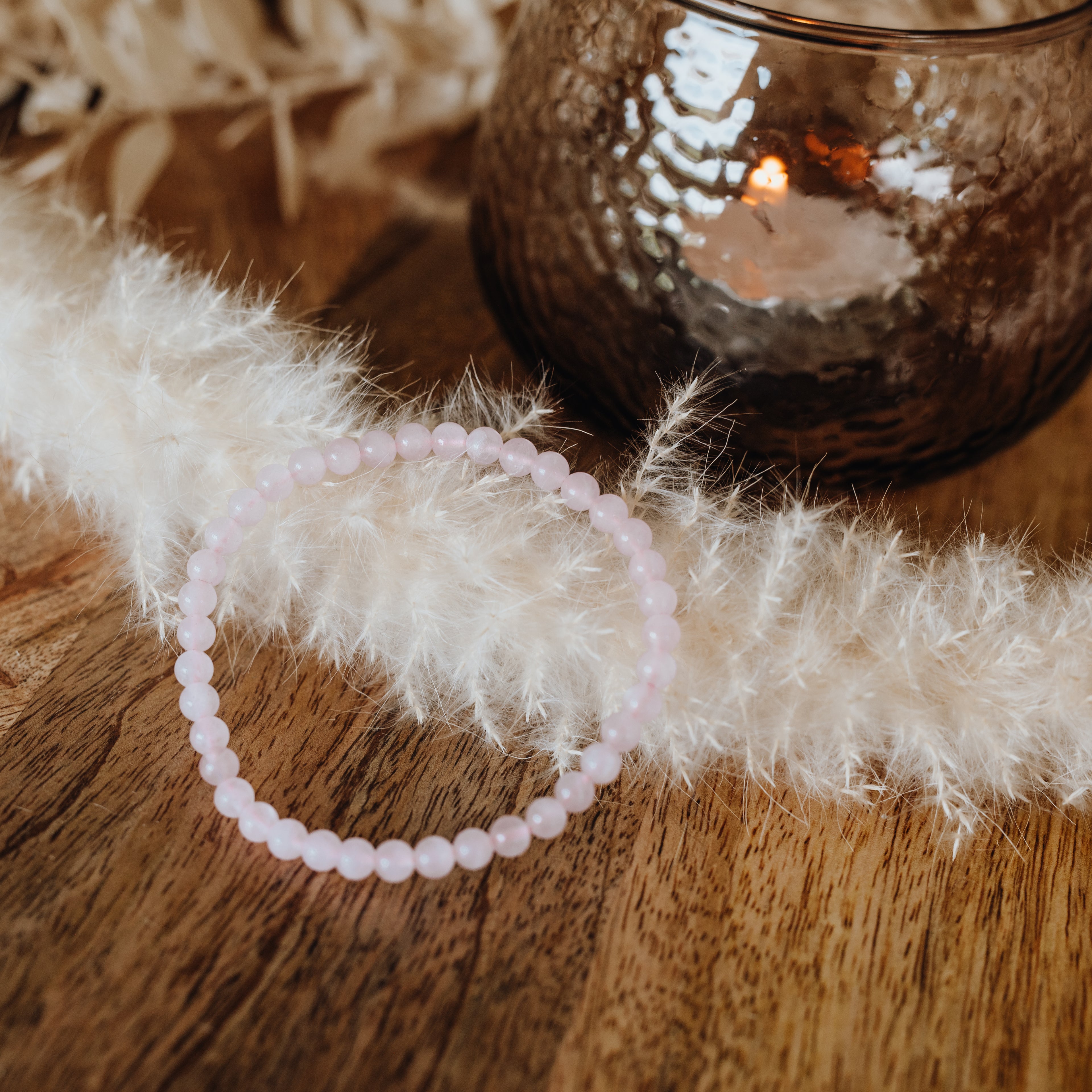 Rosenquarz Armband - Ich bin genug