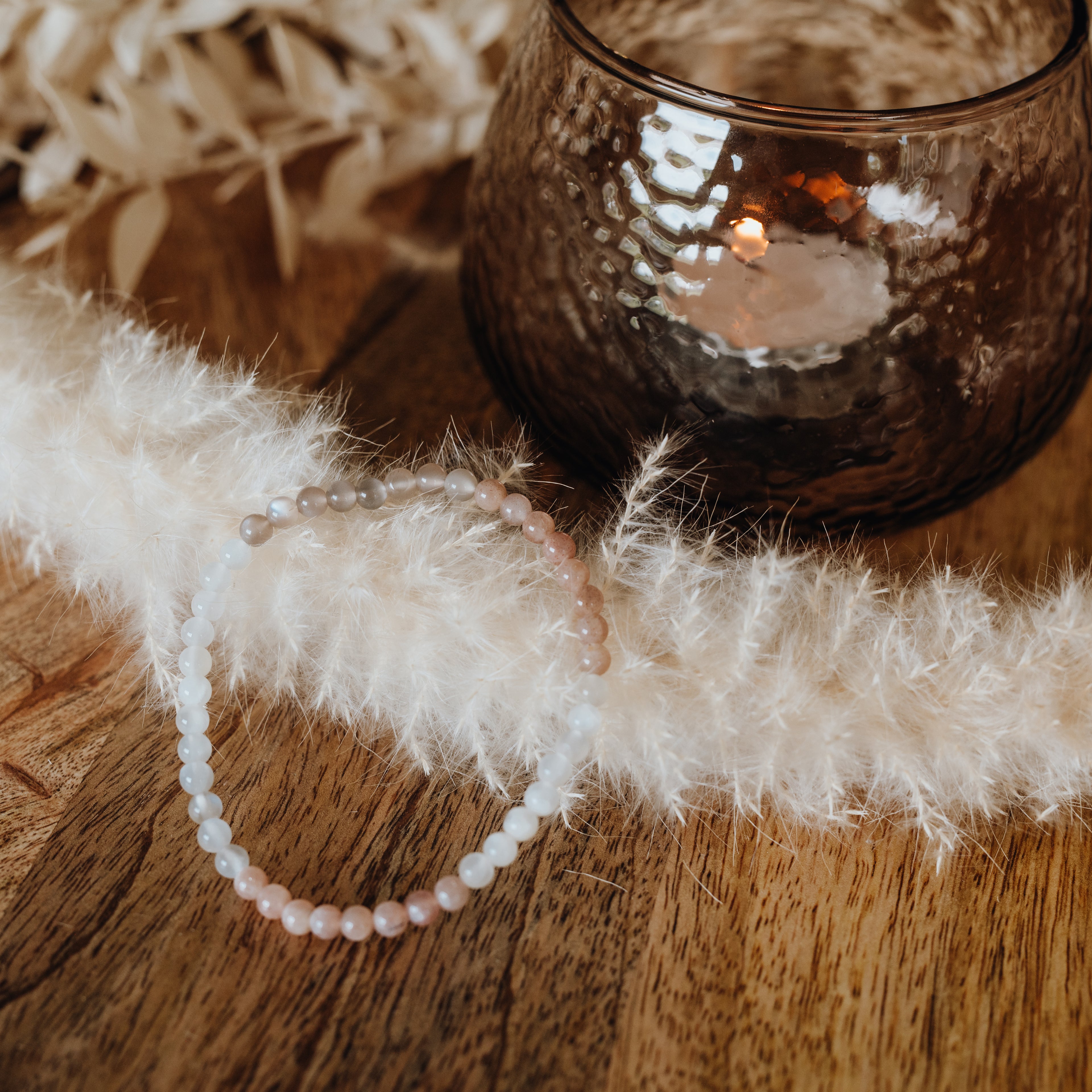 Bunter Mondstein Armband - Ich lass los