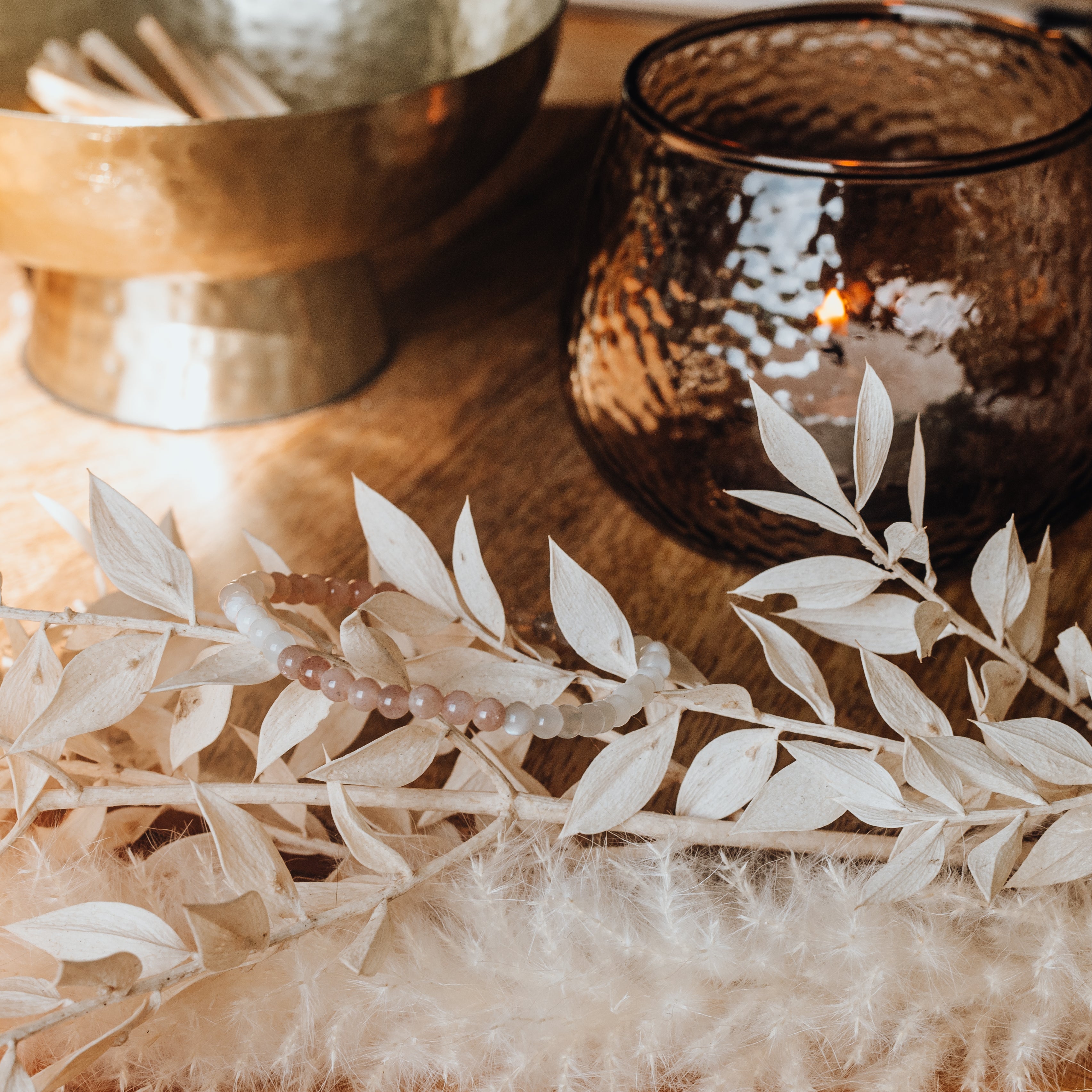 Bunter Mondstein Armband - Ich lass los