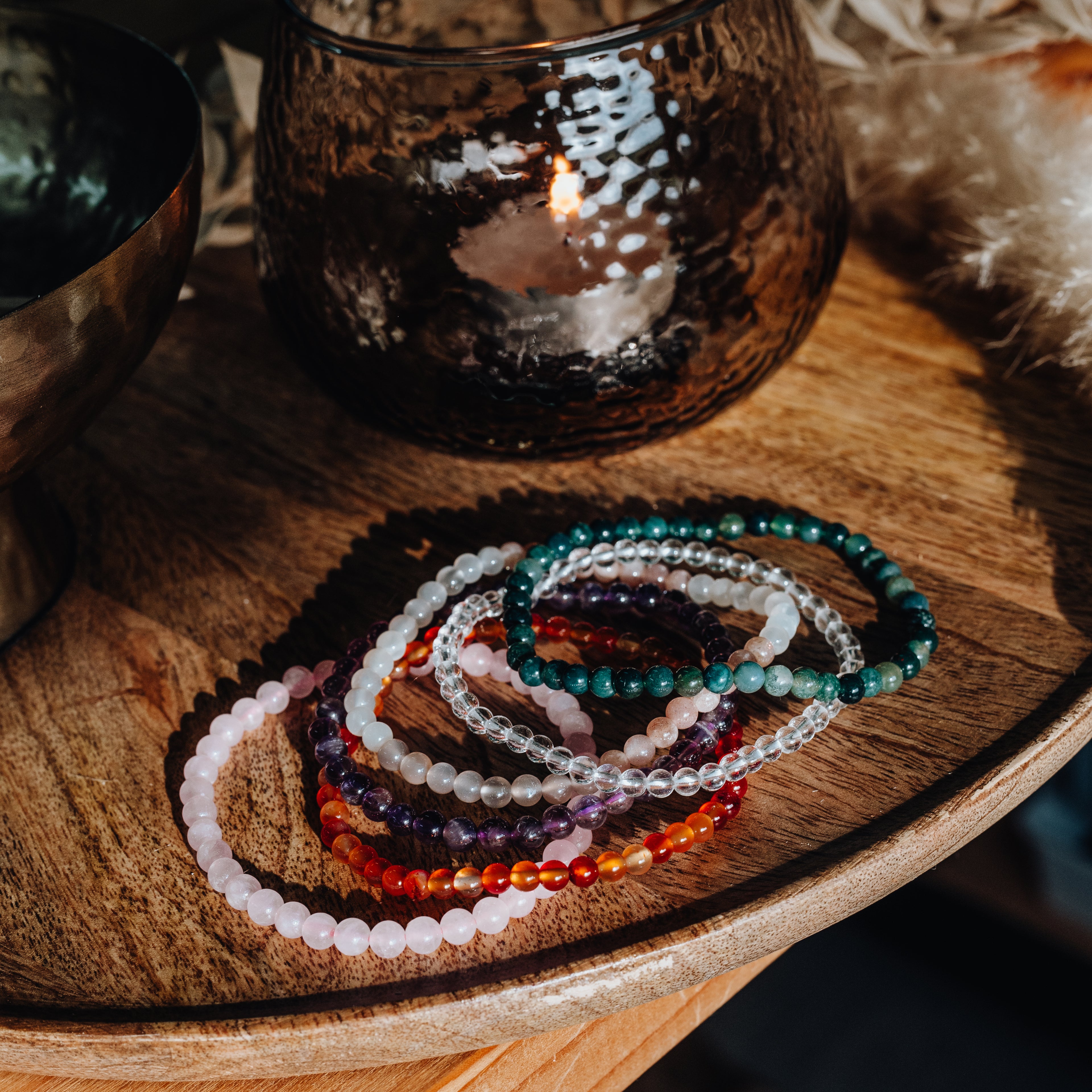 Bunter Mondstein Armband - Ich lass los