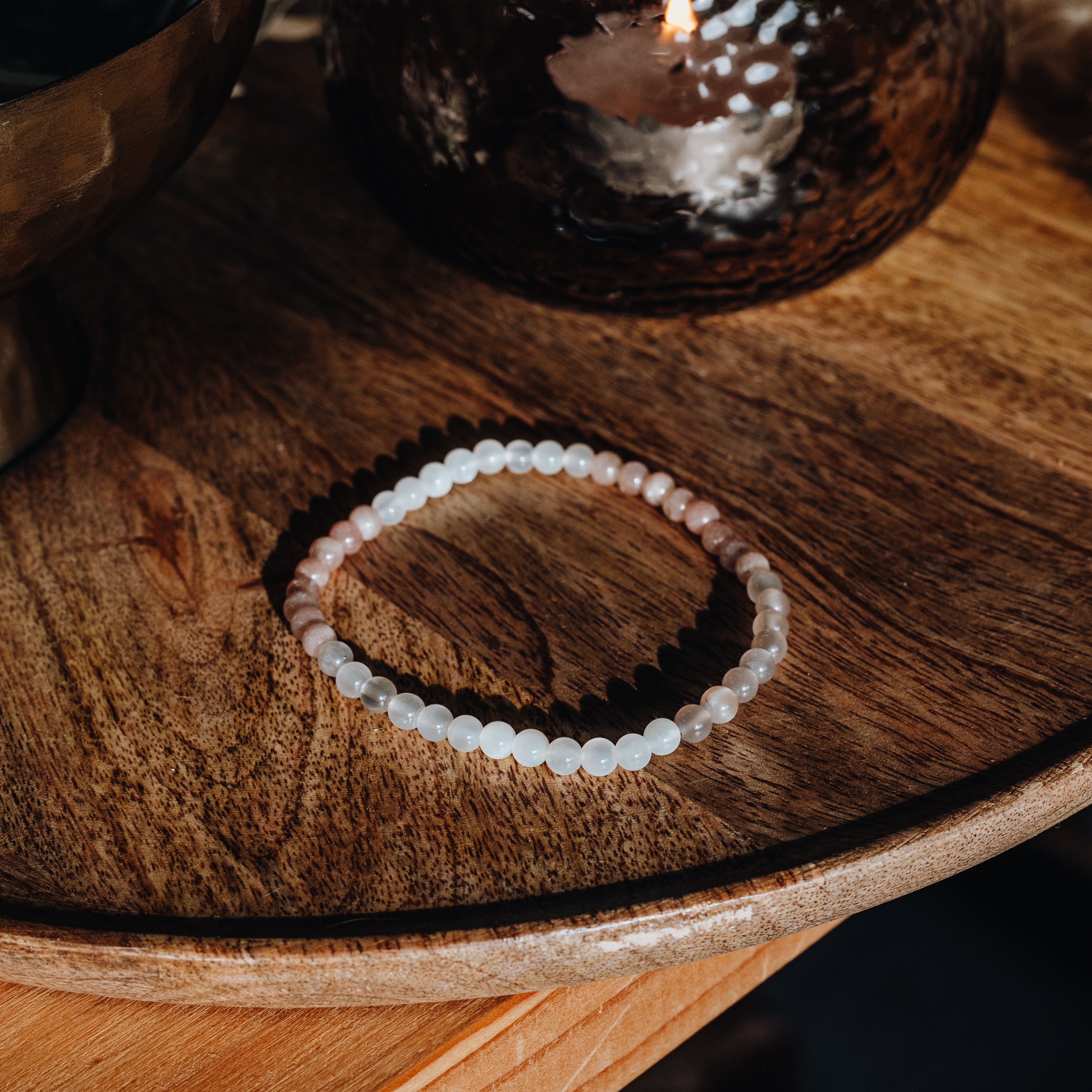 Bunter Mondstein Armband - Ich lass los