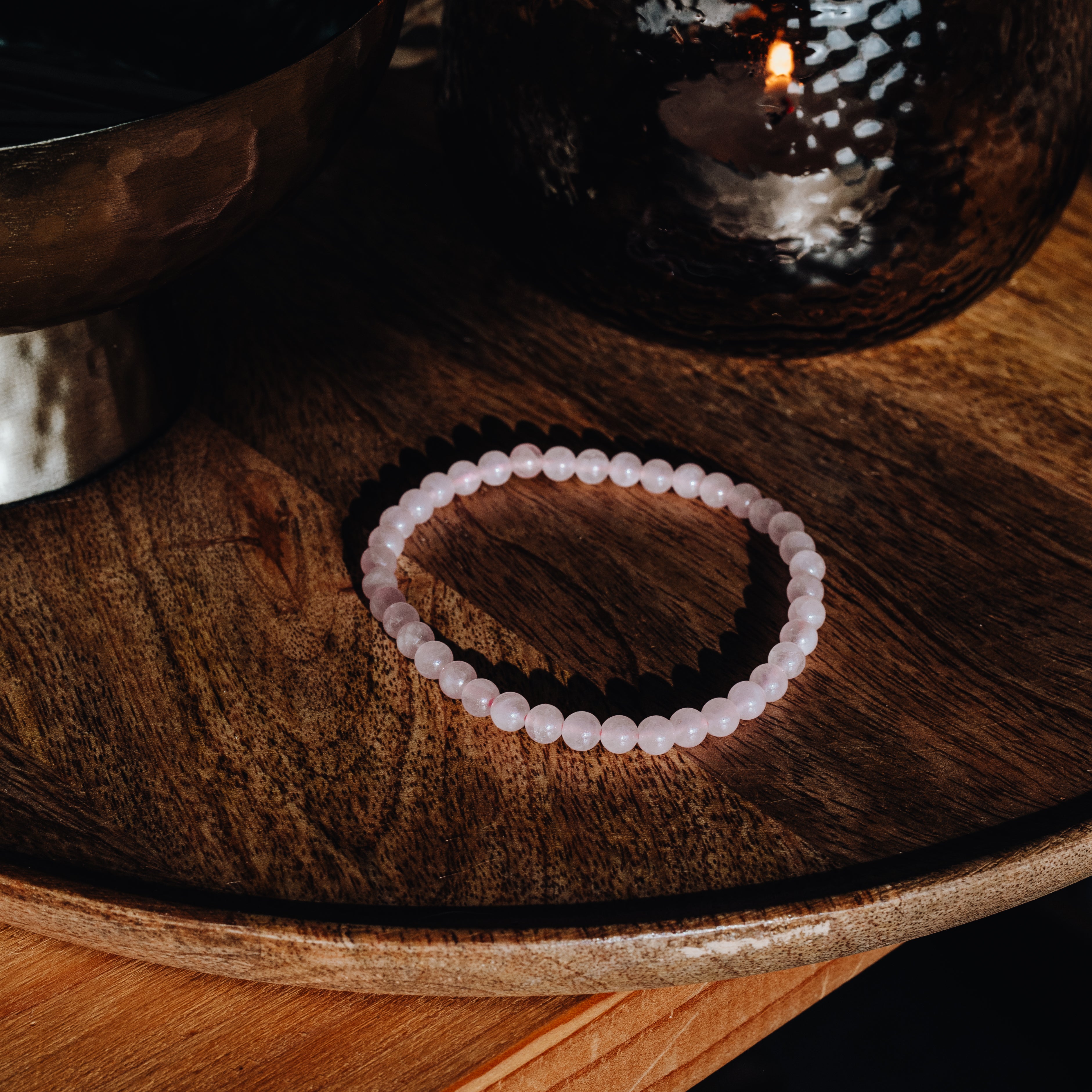 Rosenquarz Armband - Ich bin genug