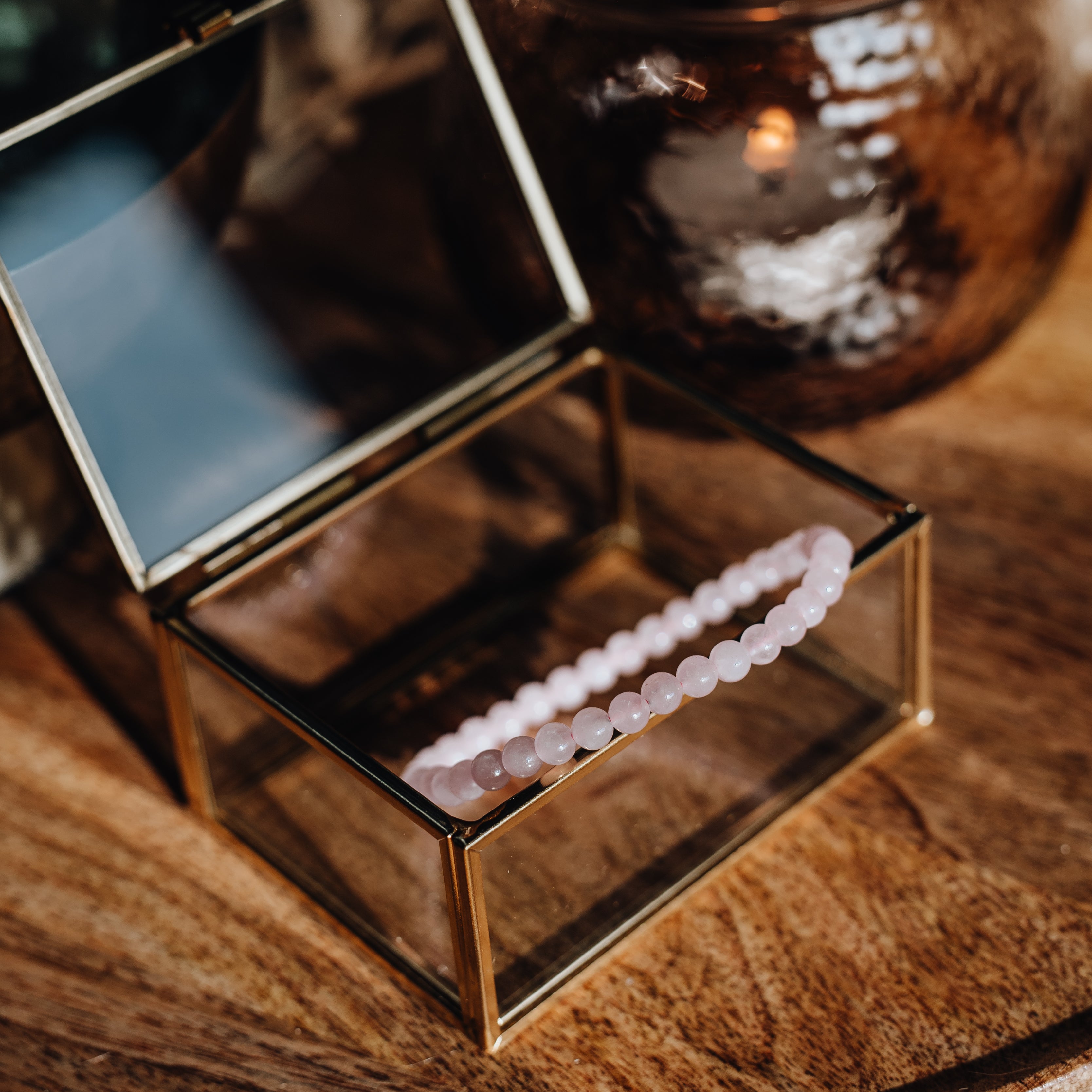 Rosenquarz Armband - Ich bin genug