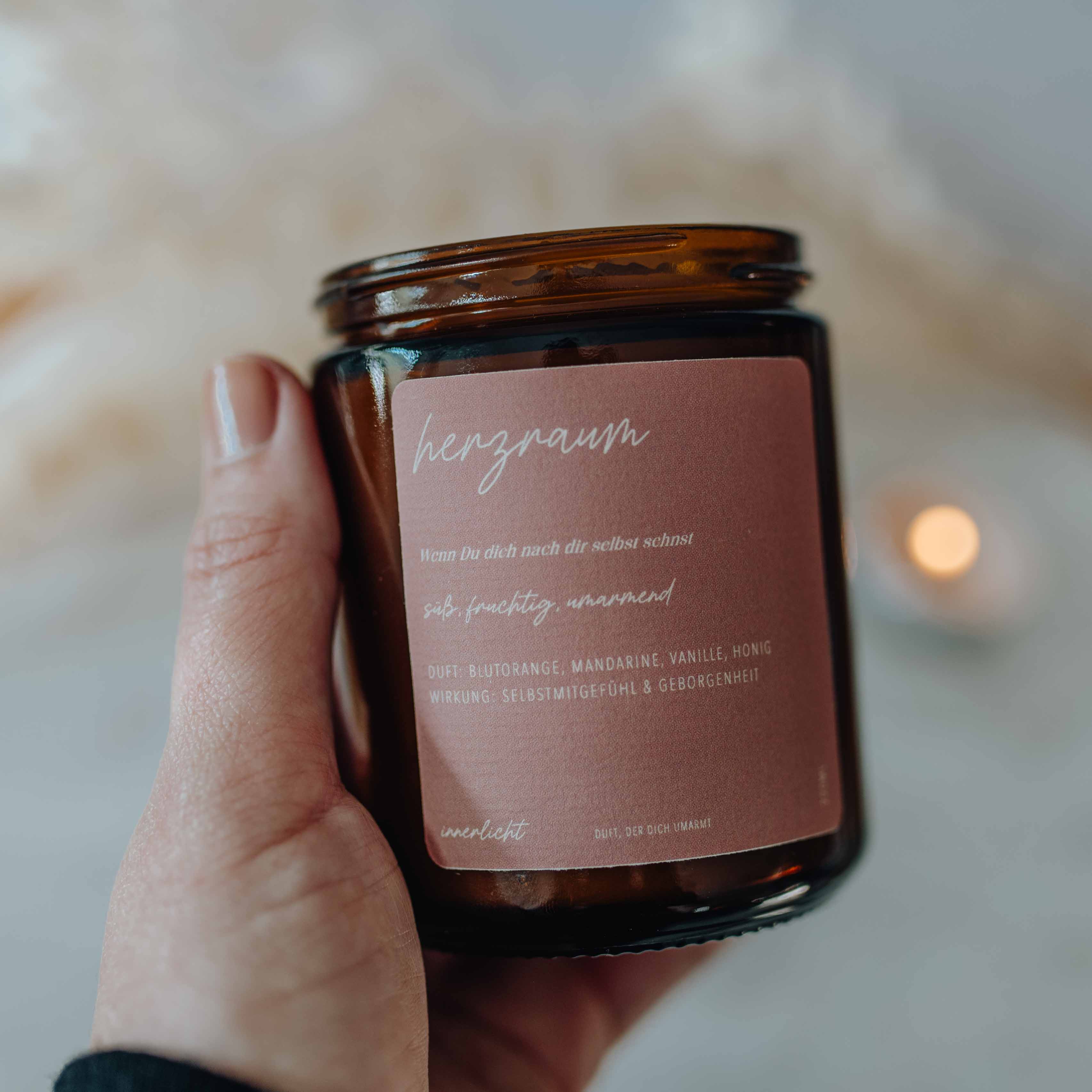 Herzraum – Duftkerze für Selbstmitgefühl & Geborgenheit