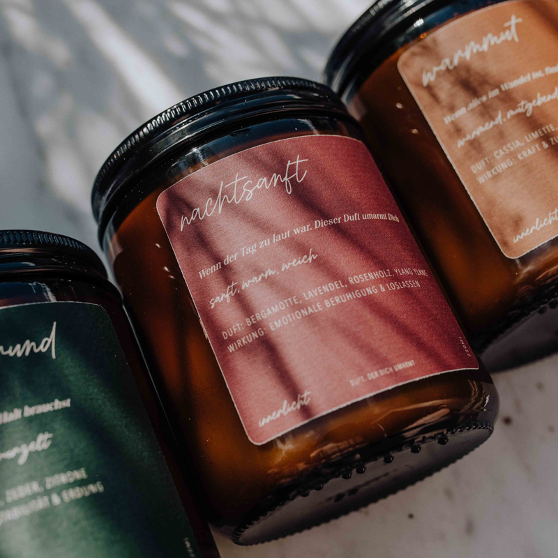 Innerlicht Ritual Set - 4 Aromakerzen für dein Nervensystem
