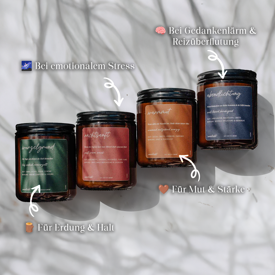 Innerlicht Ritual Set - 4 Aromakerzen für dein Nervensystem