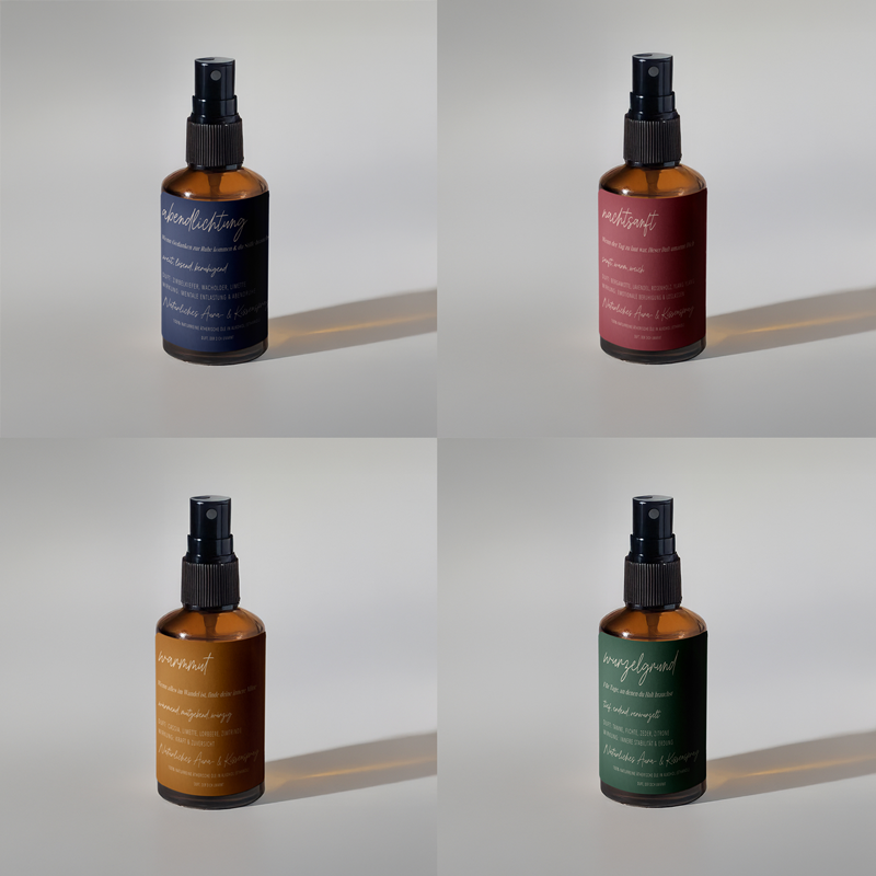 Nervensystem Set - 4 Spray-Duftanker für deinen Alltag