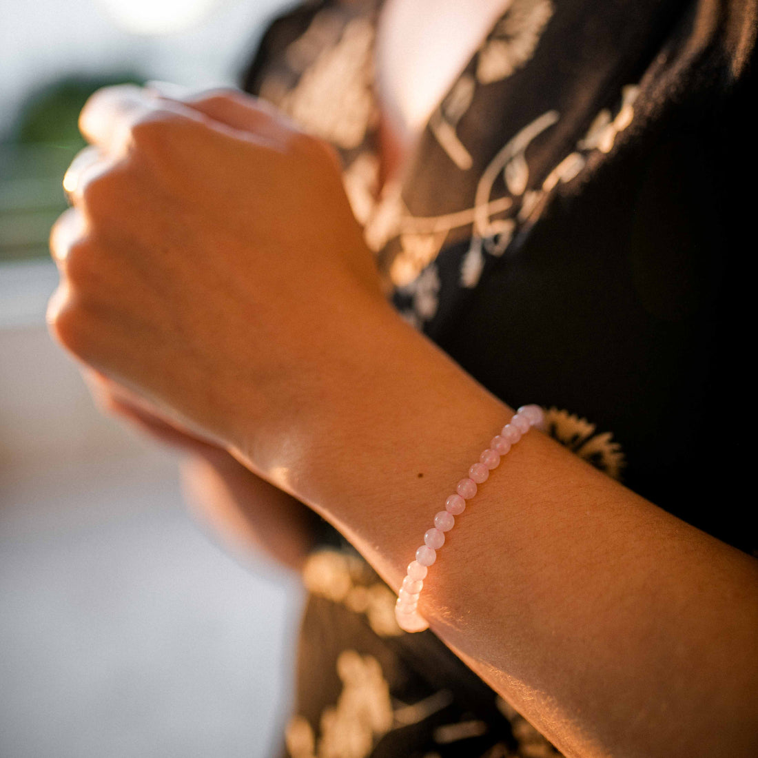 Rosenquarz Armband - Ich bin genug