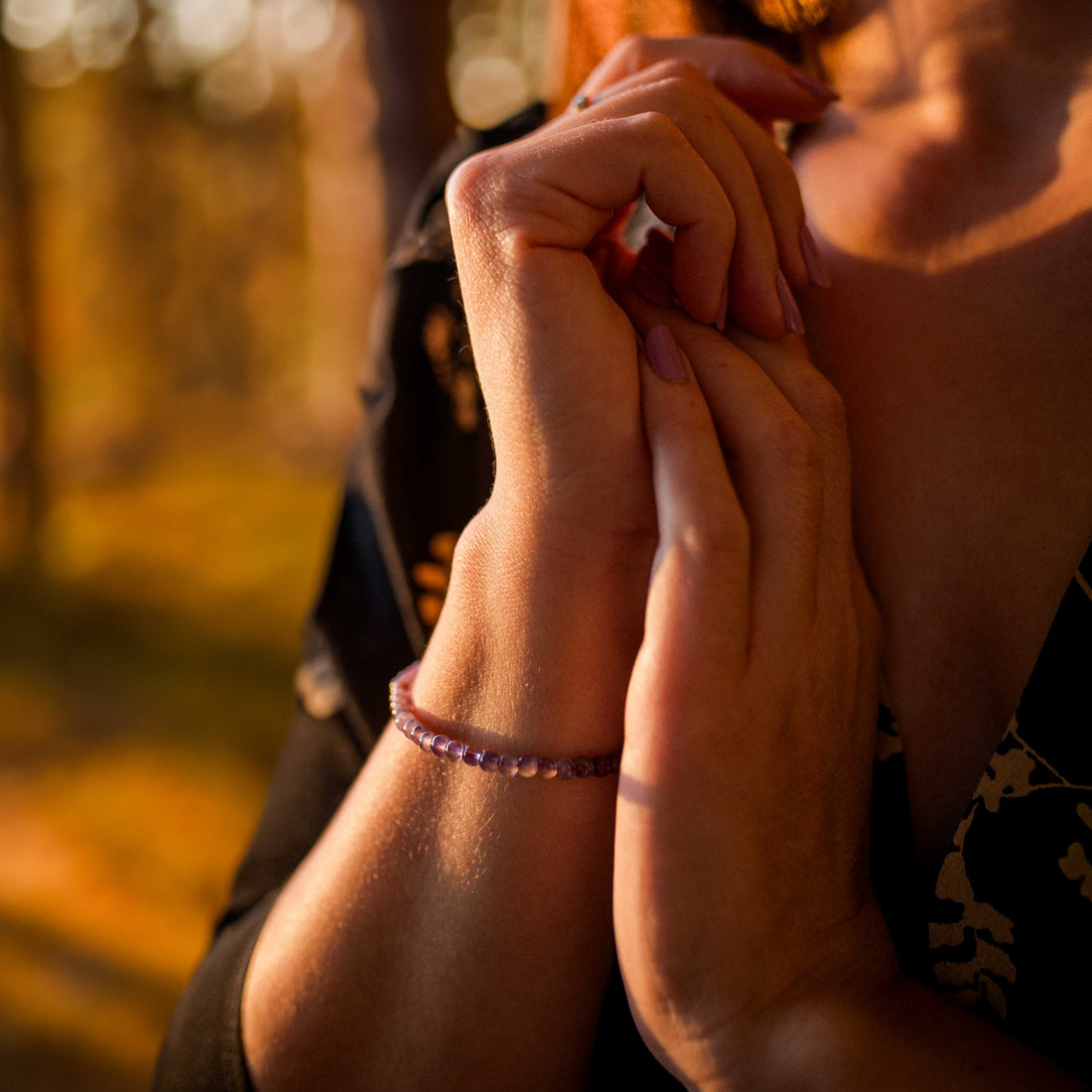 Amethystquarz Armband - Ich ruhe in mir