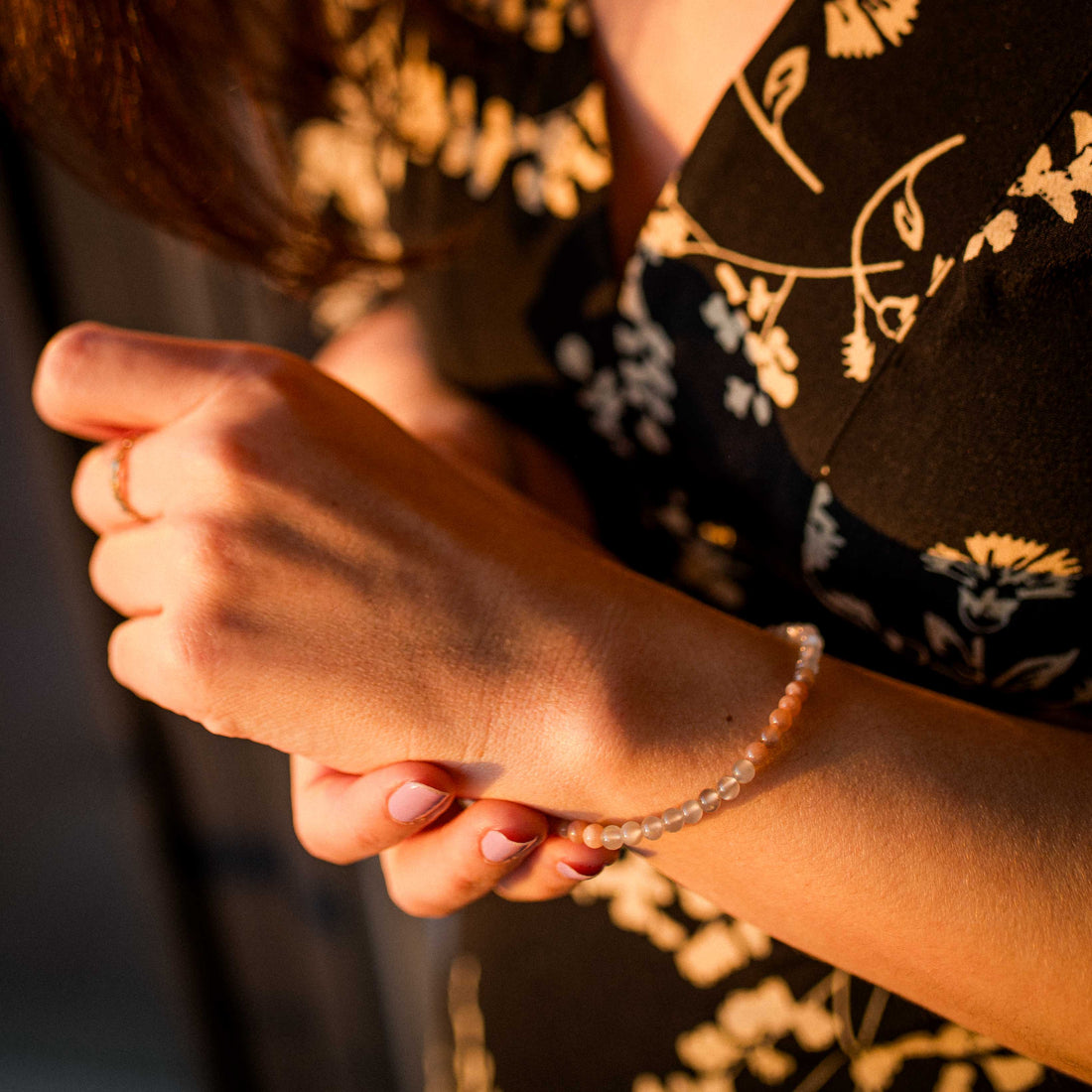 Bunter Mondstein Armband - Ich lass los