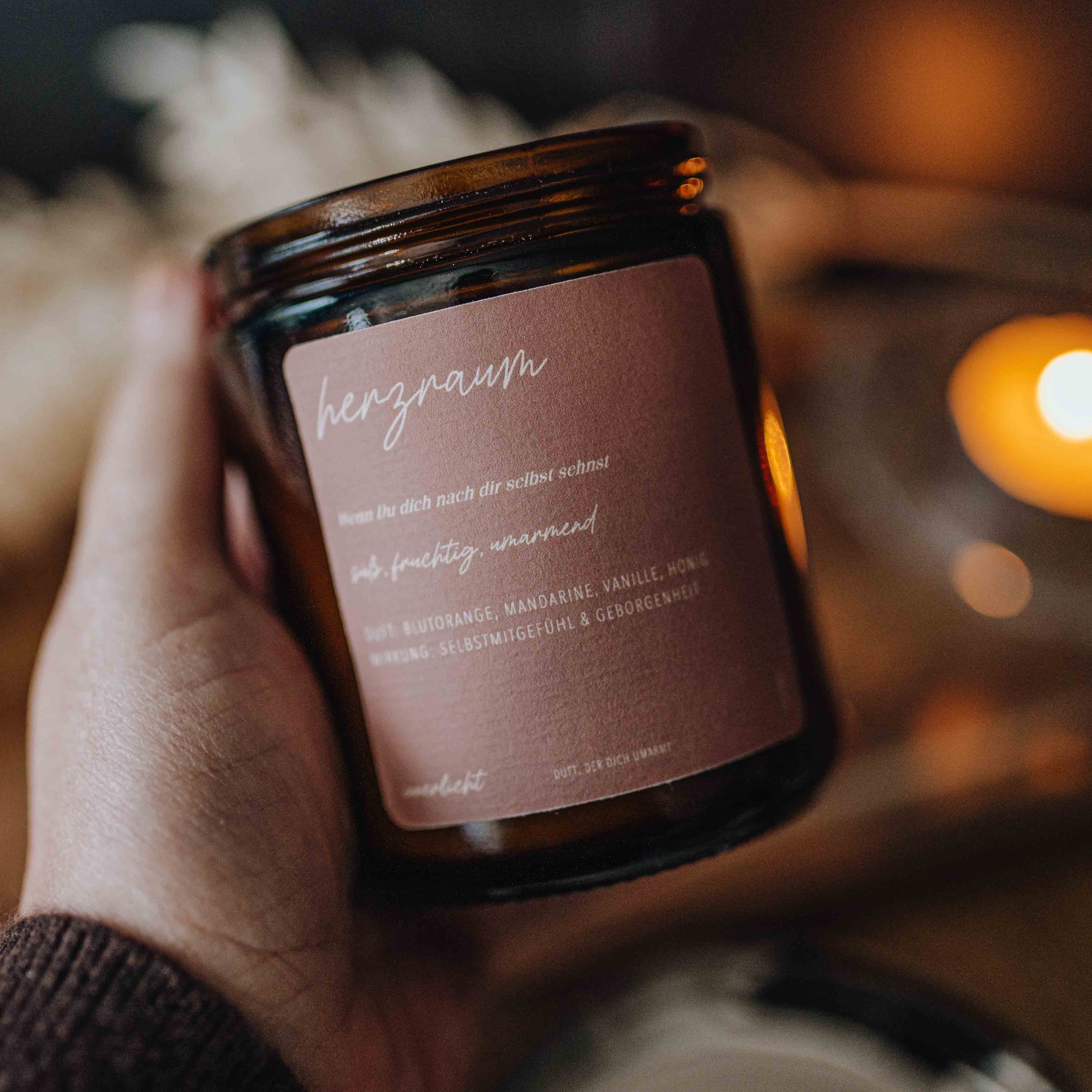 Herzraum – Duftkerze für Selbstmitgefühl &amp; Geborgenheit