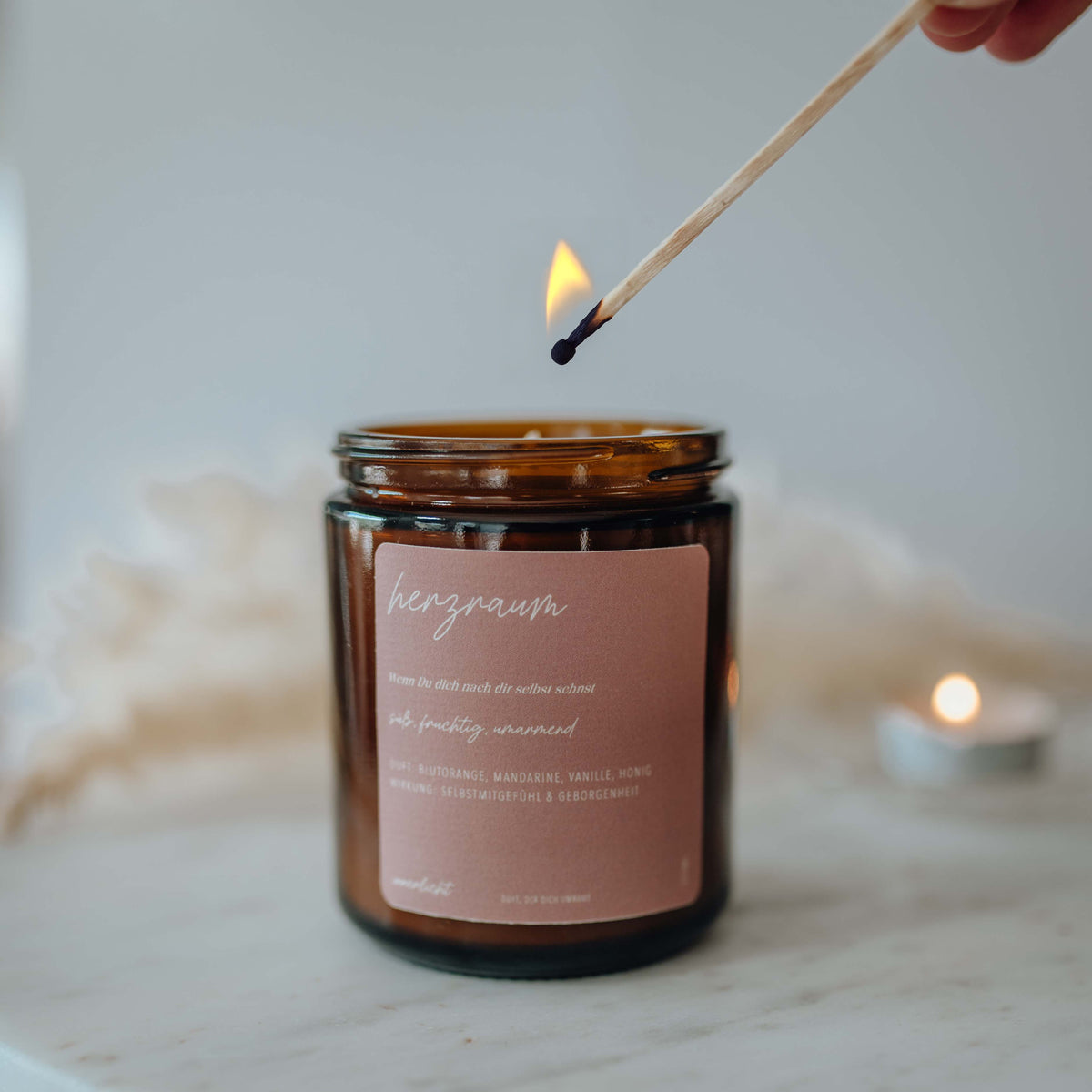 Herzraum – Duftkerze für Selbstmitgefühl &amp; Geborgenheit