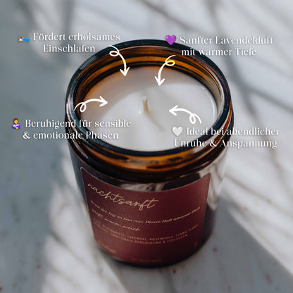 Nachtsanft - Duftkerze für emotionales Loslassen &amp; ruhigen Schlaf