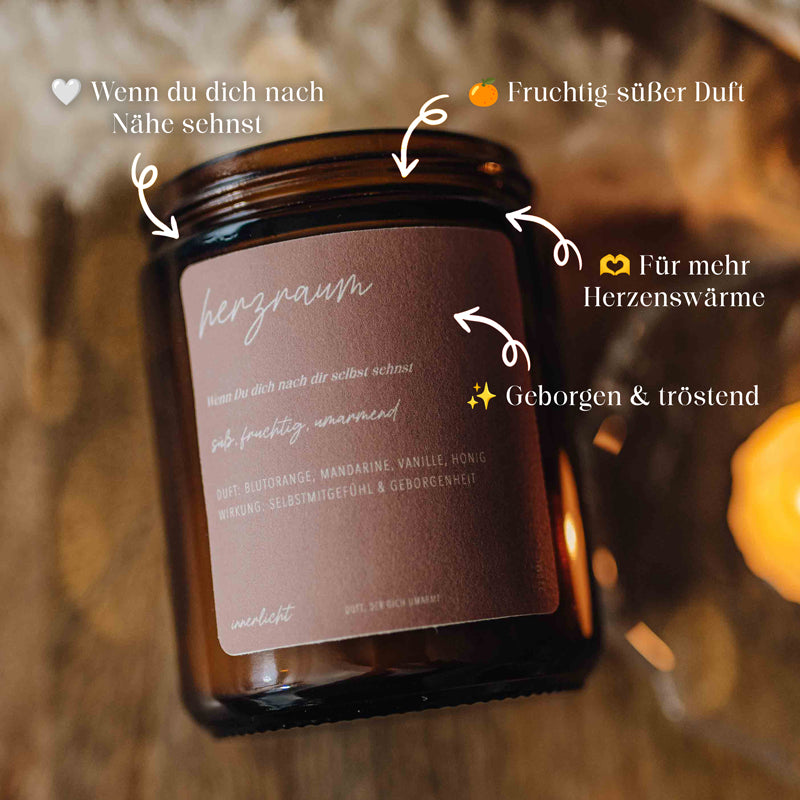 Herzraum – Duftkerze für Selbstmitgefühl &amp; Geborgenheit