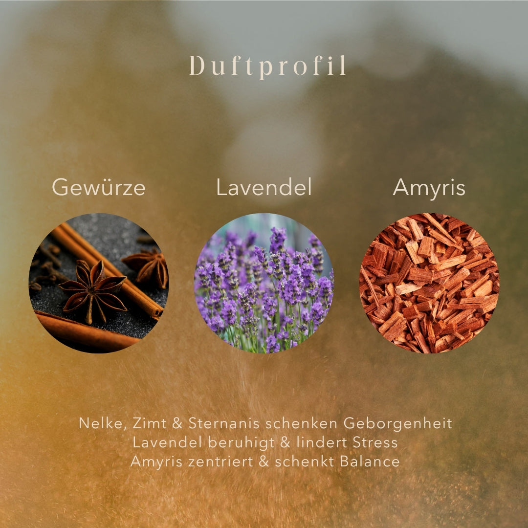 nur mut – limitierte Duftkerze im irisierenden Glas + Karte