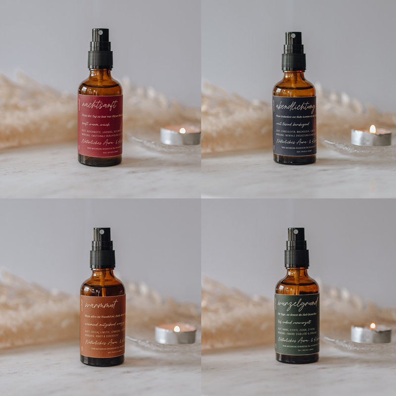 Nervensystem Set - 4 Spray-Duftanker für deinen Alltag
