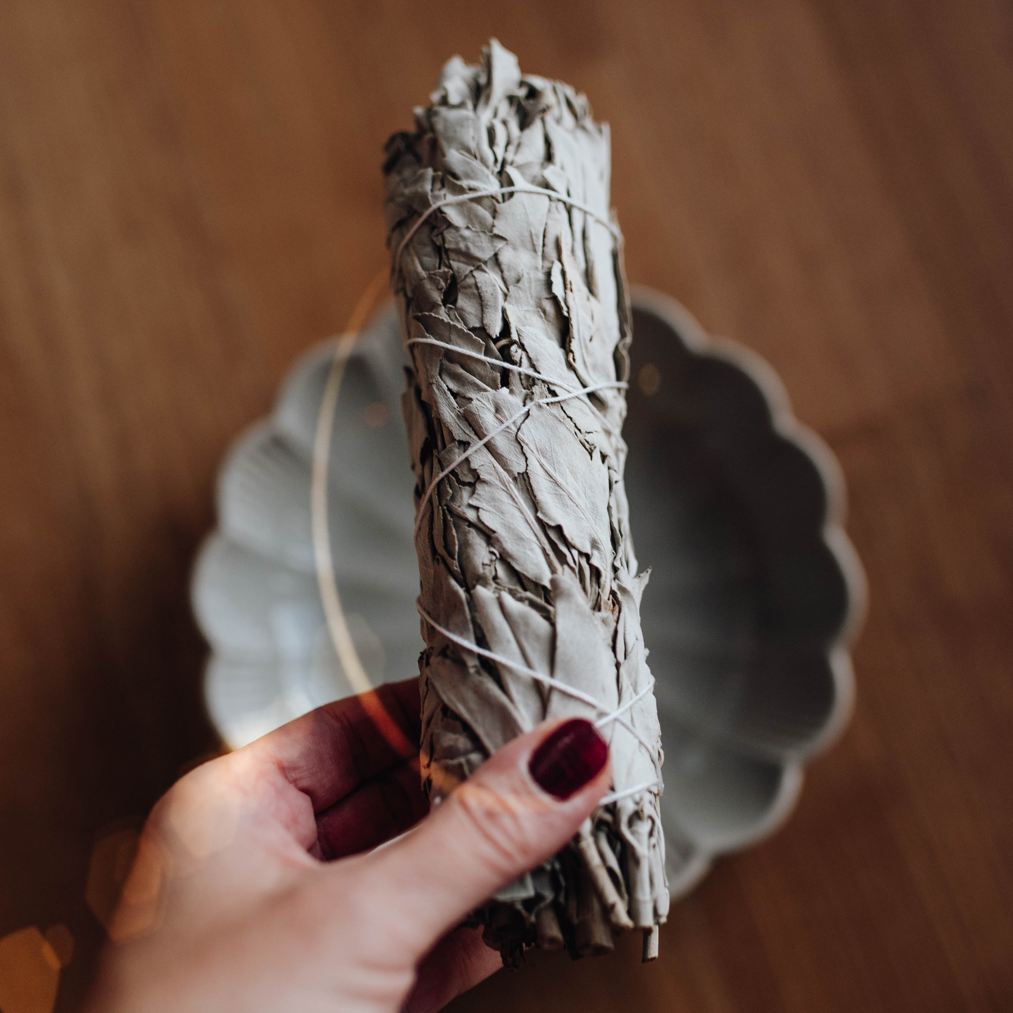 Salbei Smudge Stick – Räucherbündel weißer Salbei für Reinigung &amp; Klarheit